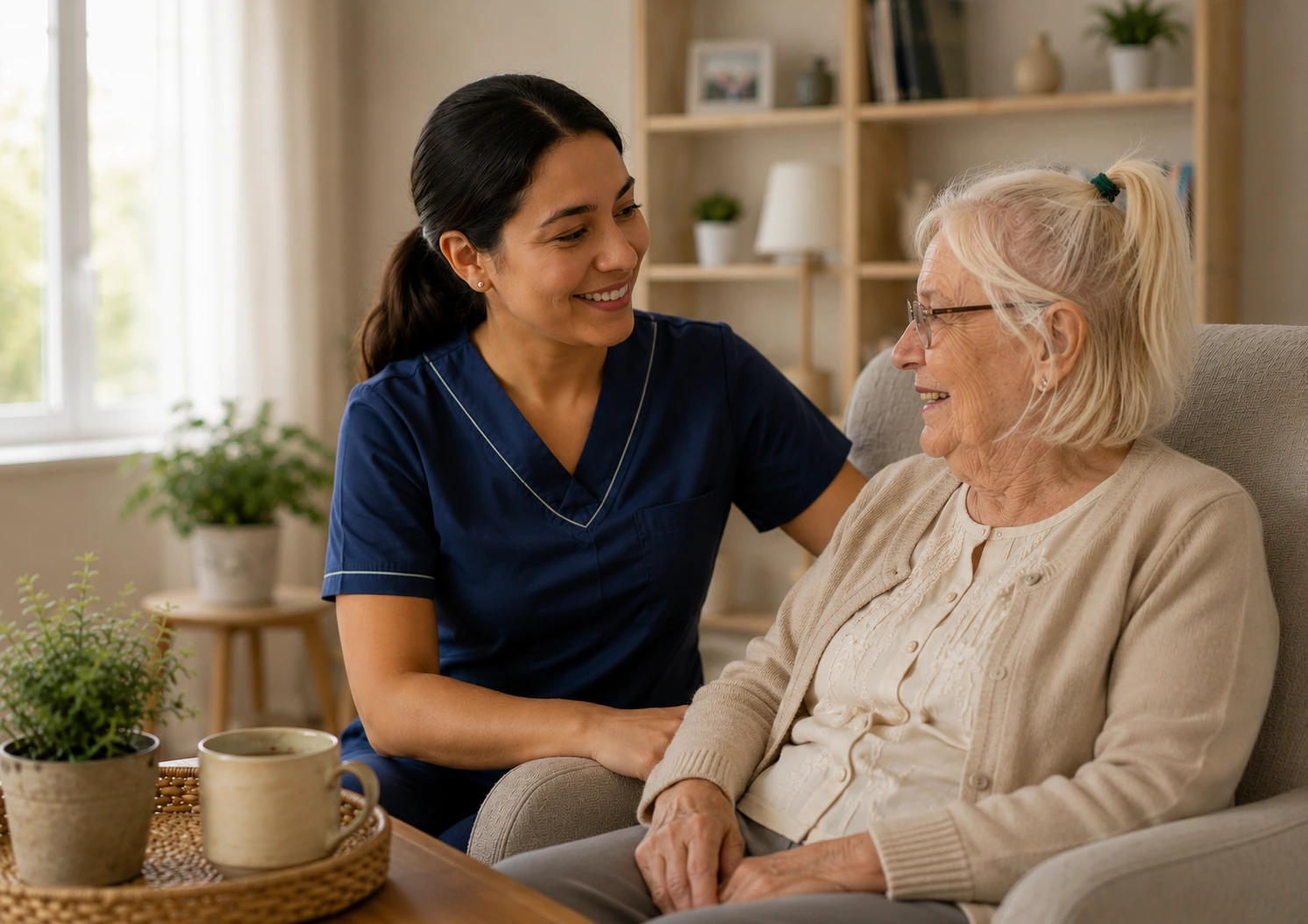 cuidadoras de adultos mayores a domicilio